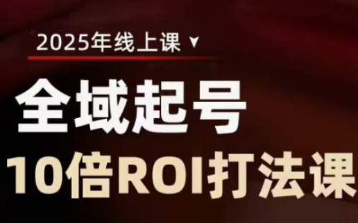 2025全域起号10倍ROI打法课，助你提升直播间的投资回报率-朝夕创社