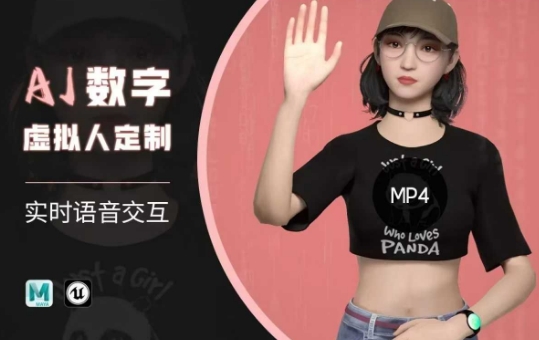 Ai数字人虚拟(智能体)实时语音交互特训营，​自行定制超写实角色AI数字人交互技术-朝夕创社